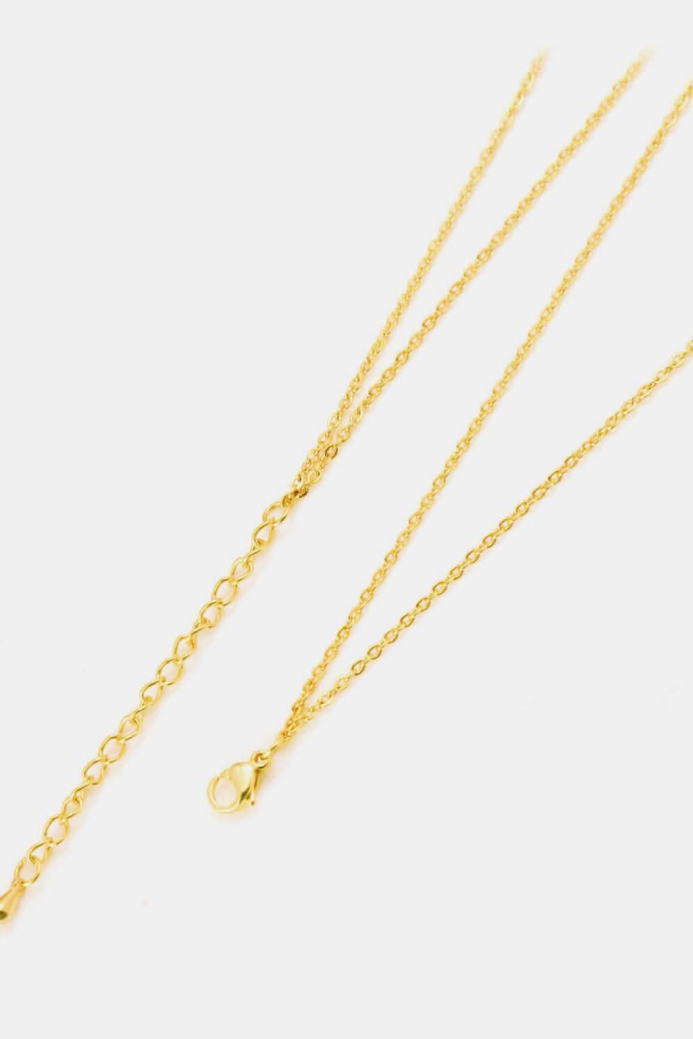Linked ring pendant chain necklace - Love Salve